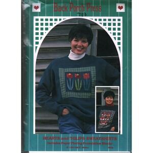 Back Porch Press Hearts and Tulips Sweatshirts Sewing‎ Pattern Gail Abeloe 7113
